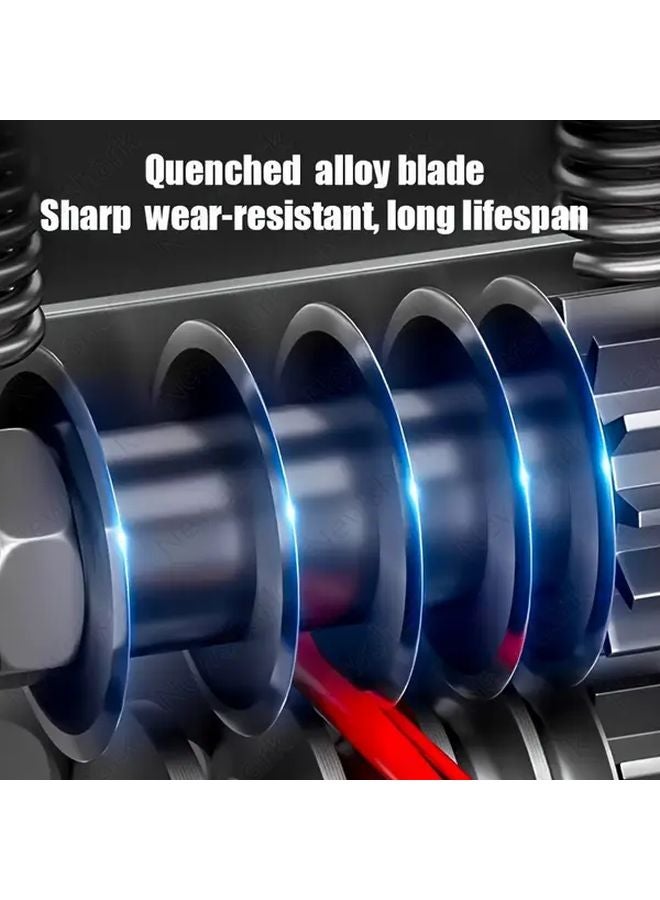 Heavy Duty Manual Wire Stripper Portable Handheld Crank Handle Aluminum Frame 6 Inlet Holes - Image 3